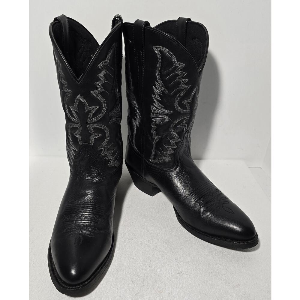 Laredo Birchwood Cowboy Boots 68450 Men's Size US 13D Black Leather Round Toe